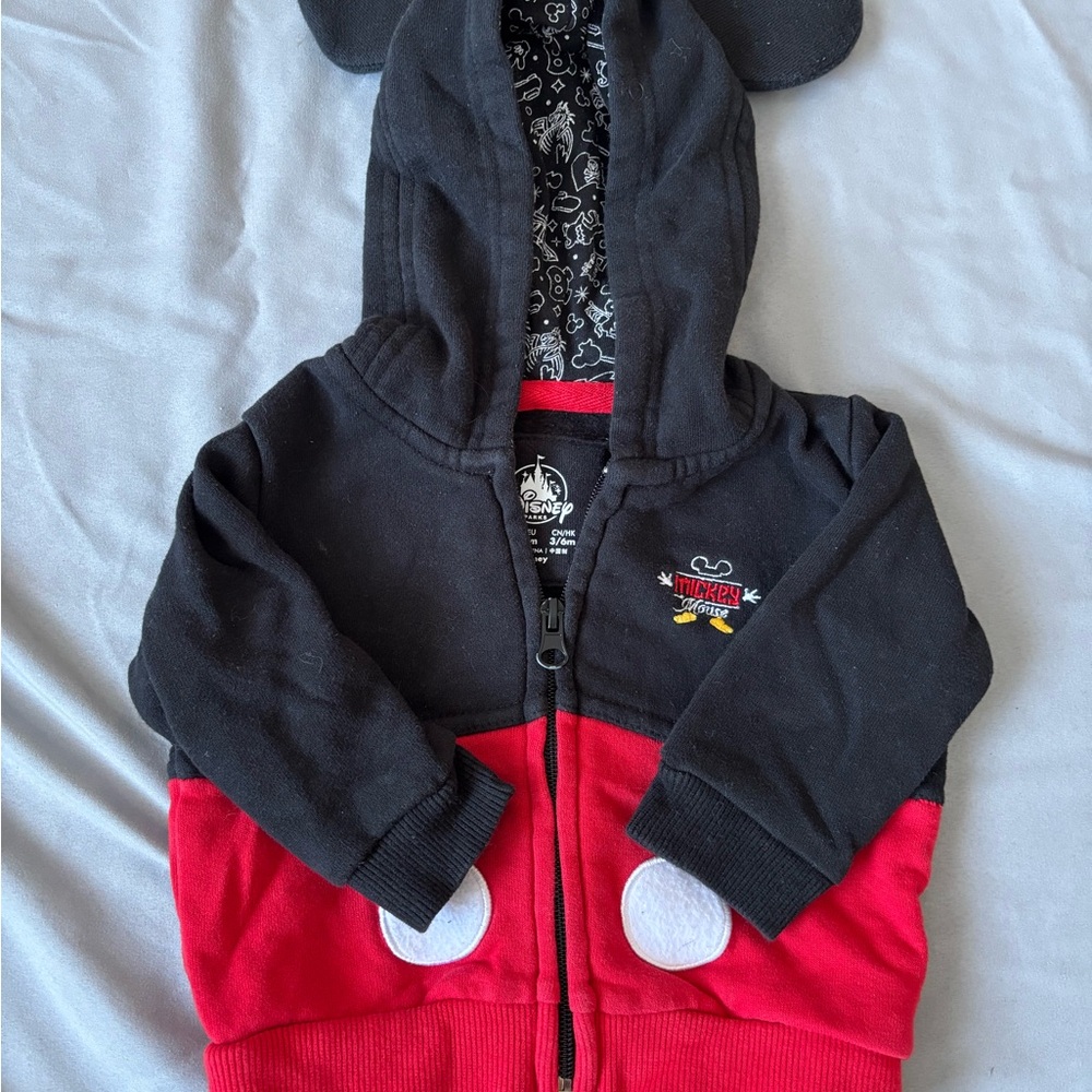 Disney Black and Red Mickey Mouse Kids Jacket